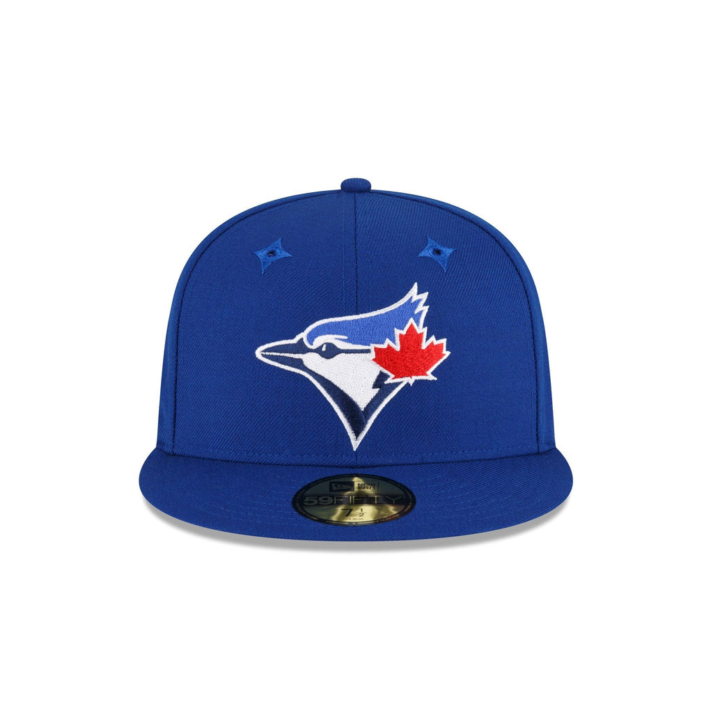 Toronto Blue Jays New Era Radiant Blue/Red Bill And Orange Bottom With 25TH  Anniversary Patch On Side 59FIFTY Fitted Hat