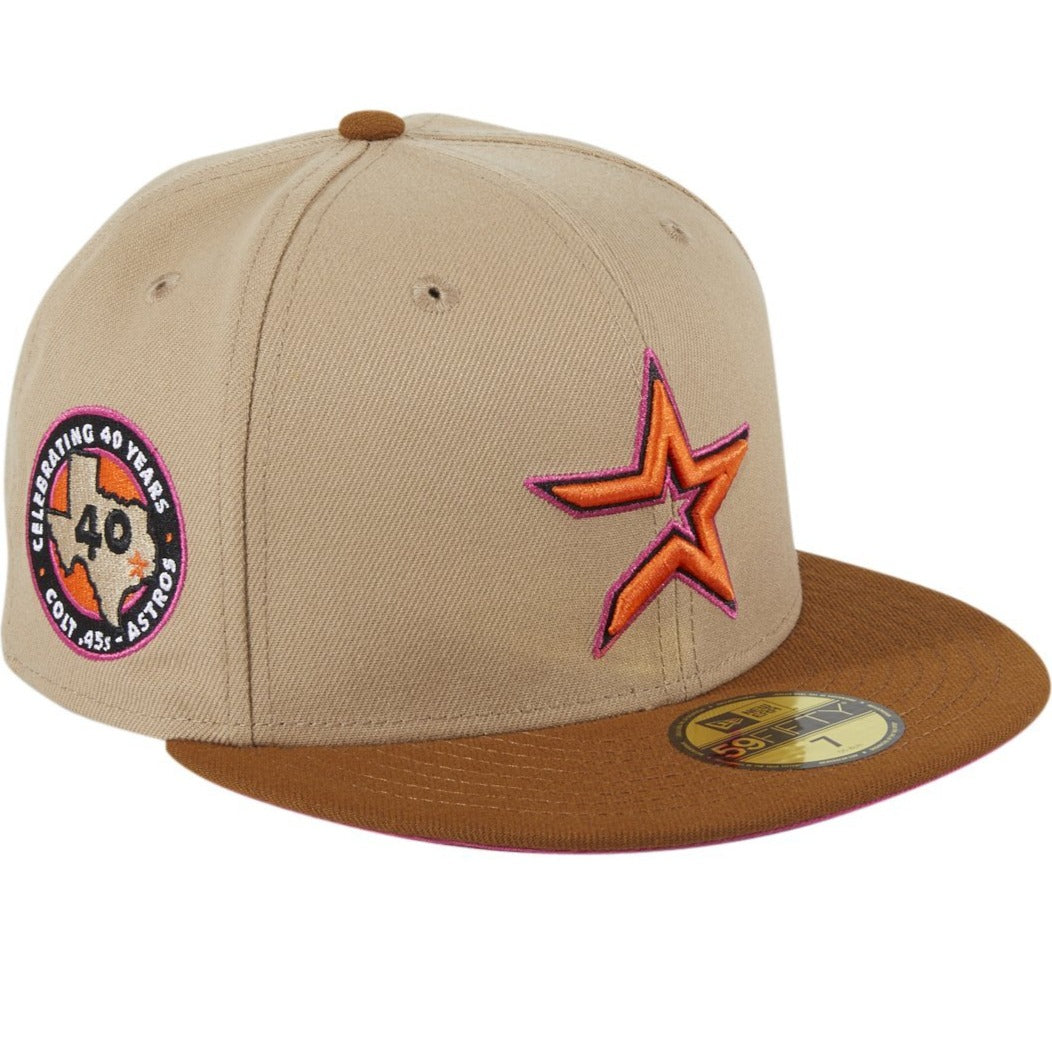 Houston Astros Custom New Era Cap Brown Denim 45th – JustFitteds