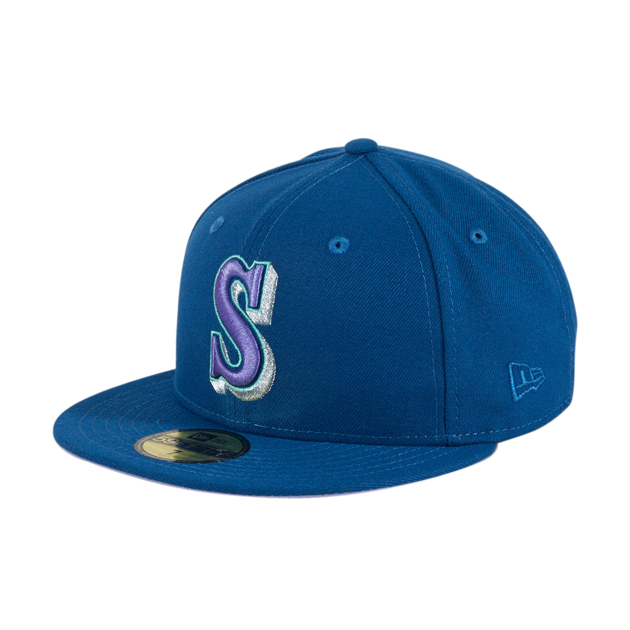 New Era Seattle Mariners Capsule Vintage Collection 30th Anniversary  59Fifty Fitted Hat Black/Lavender Men's - US