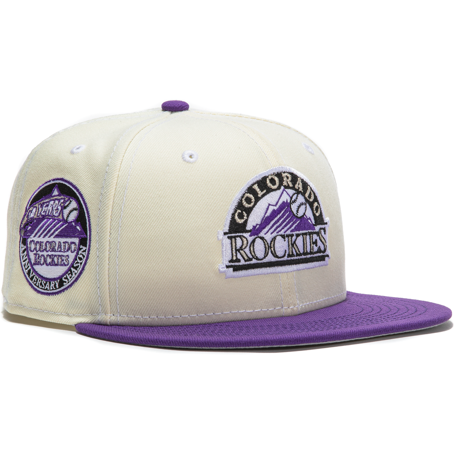 New Era  Colorado Rockies White Dome 10th Anniversary 59FIFTY Fitted Hat