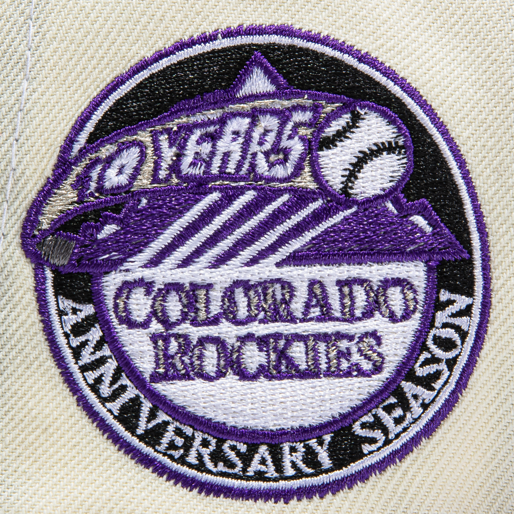 New Era  Colorado Rockies White Dome 10th Anniversary 59FIFTY Fitted Hat