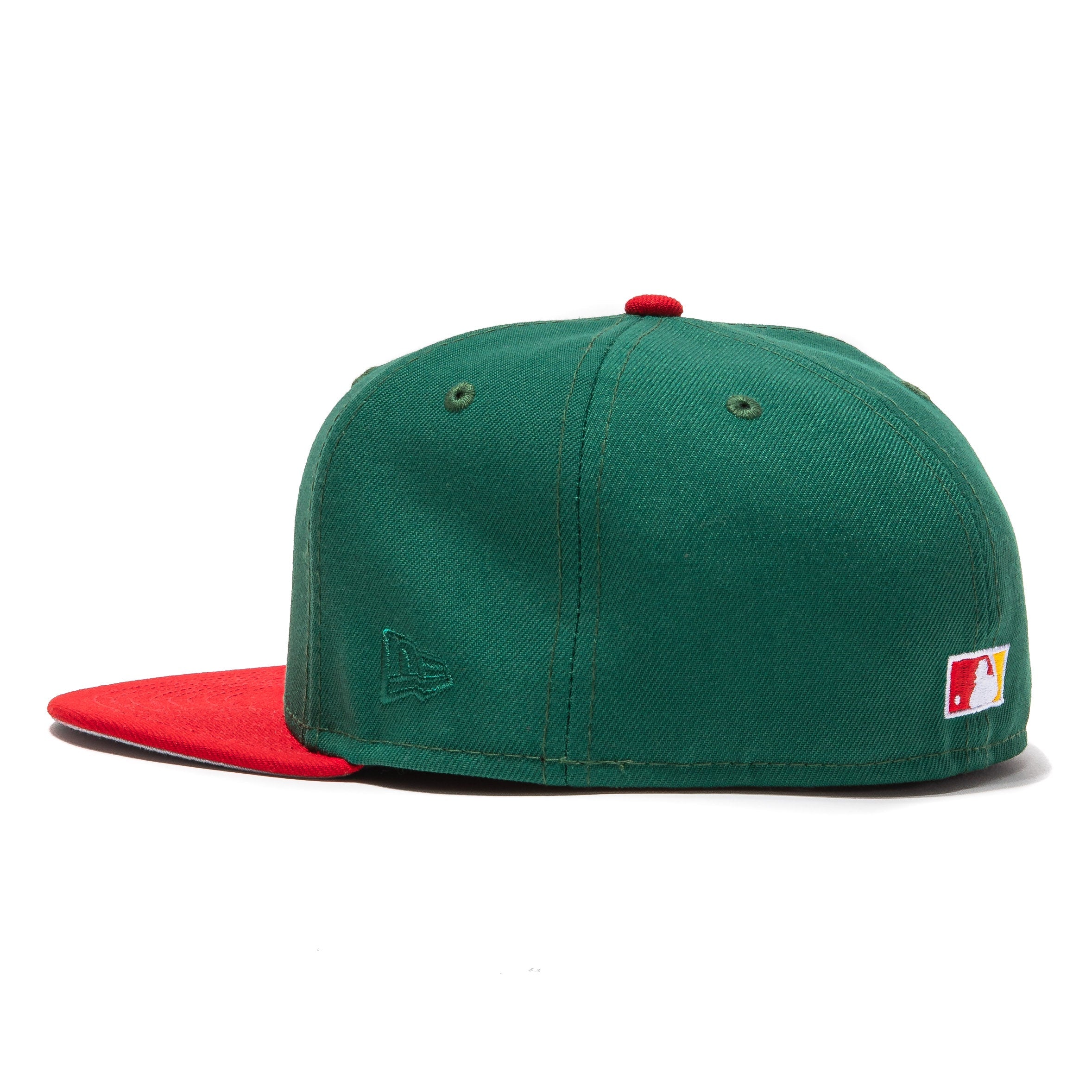 New Era Seattle Mariners Beer Pack 20th Anniversary Patch Hat Club Exclusive 59FIFTY Fitted Hat Green/Red