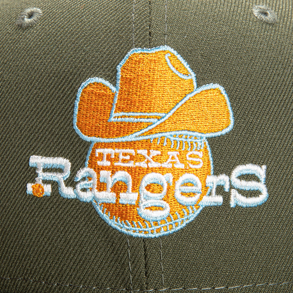 New Era  Super Bloom Texas Rangers Olive Stadium 2022 59FIFTY Fitted Hat