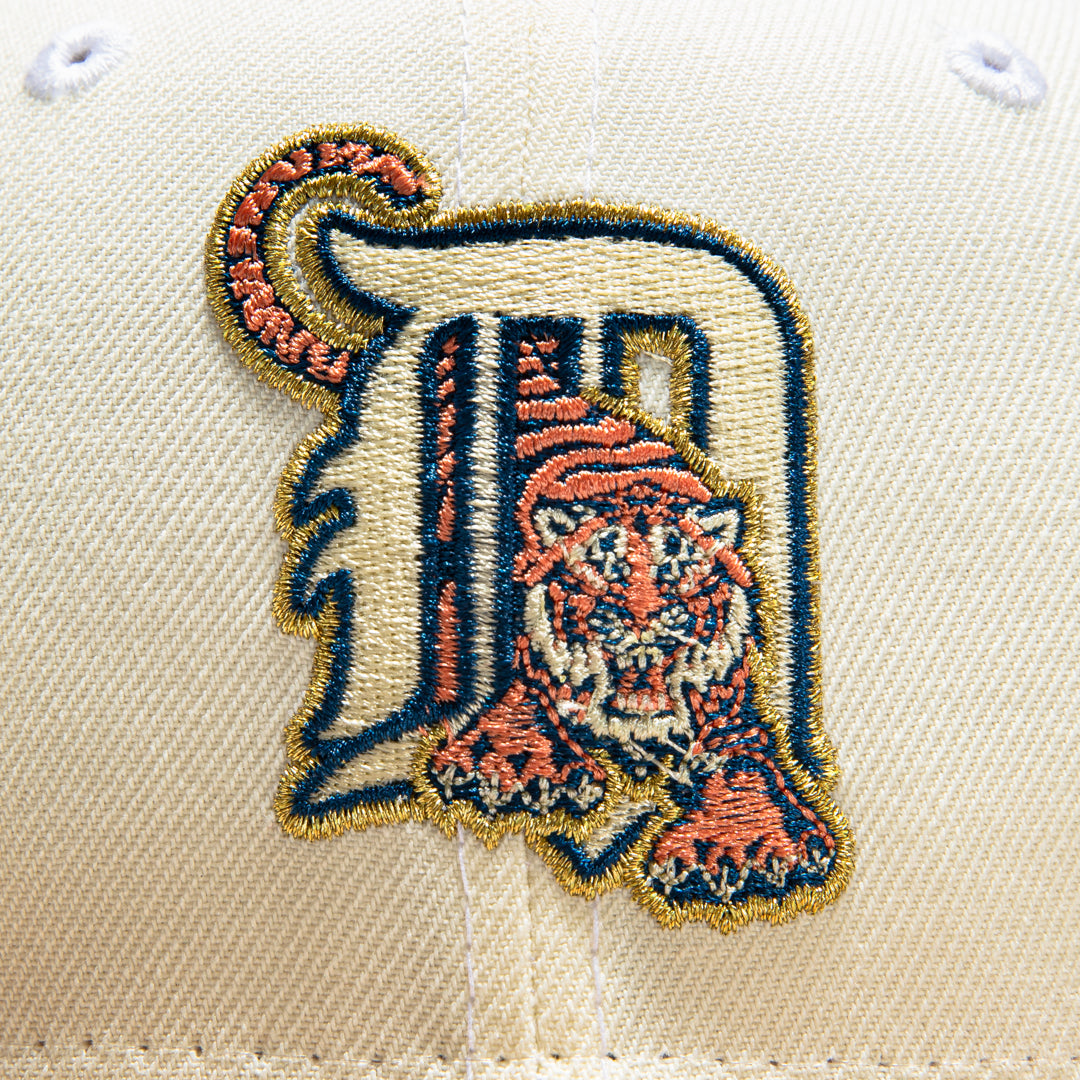 New Era Detroit Tigers Sugar Shack 2.0 Stadium Patch Alternate Rail Hat Club Exclusive 59FIFTY Fitted Hat White/Tan/Peach