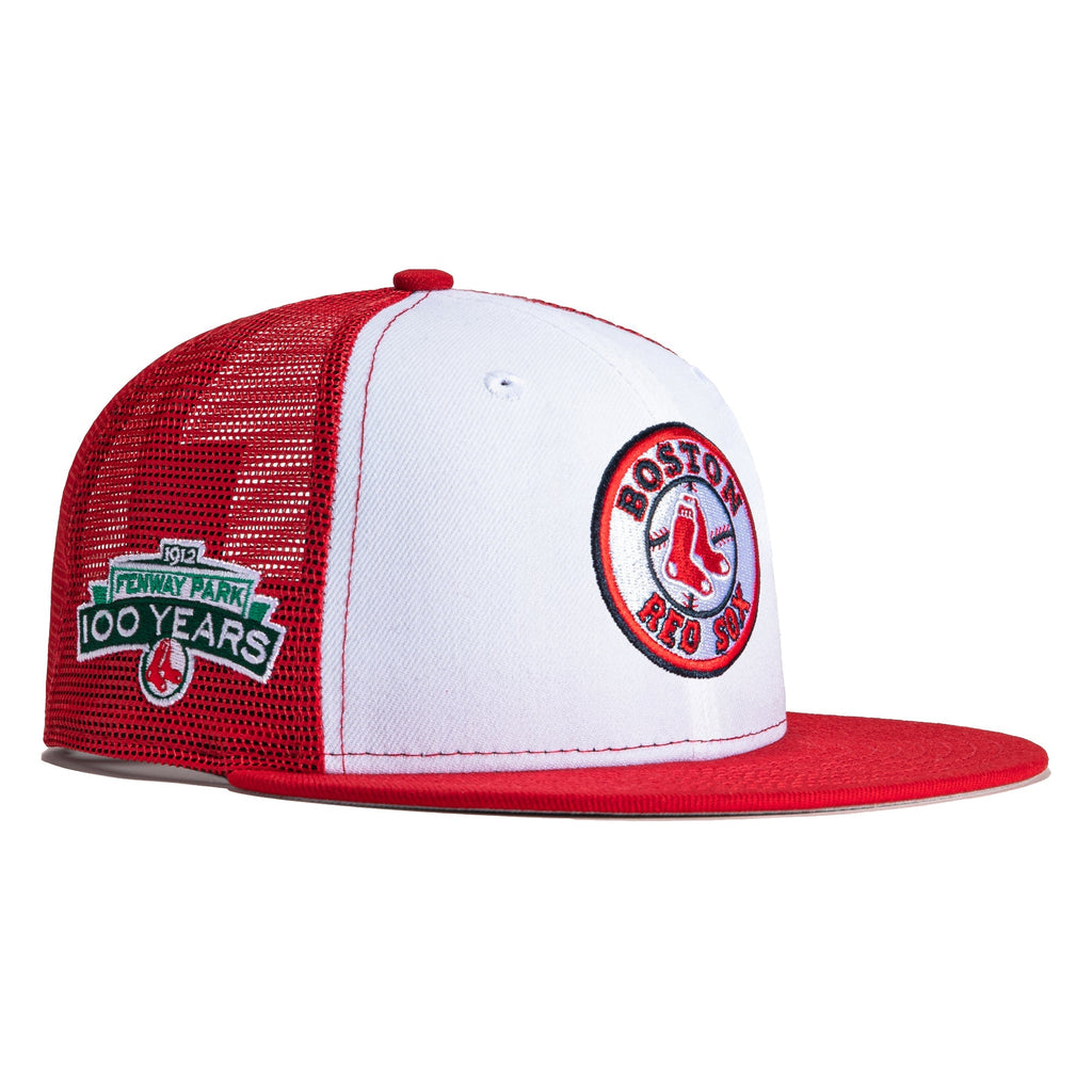 New Era Boston Red Sox Fenway 100 Years Logo Trucker Rail 2022 59FIFTY Fitted Hat