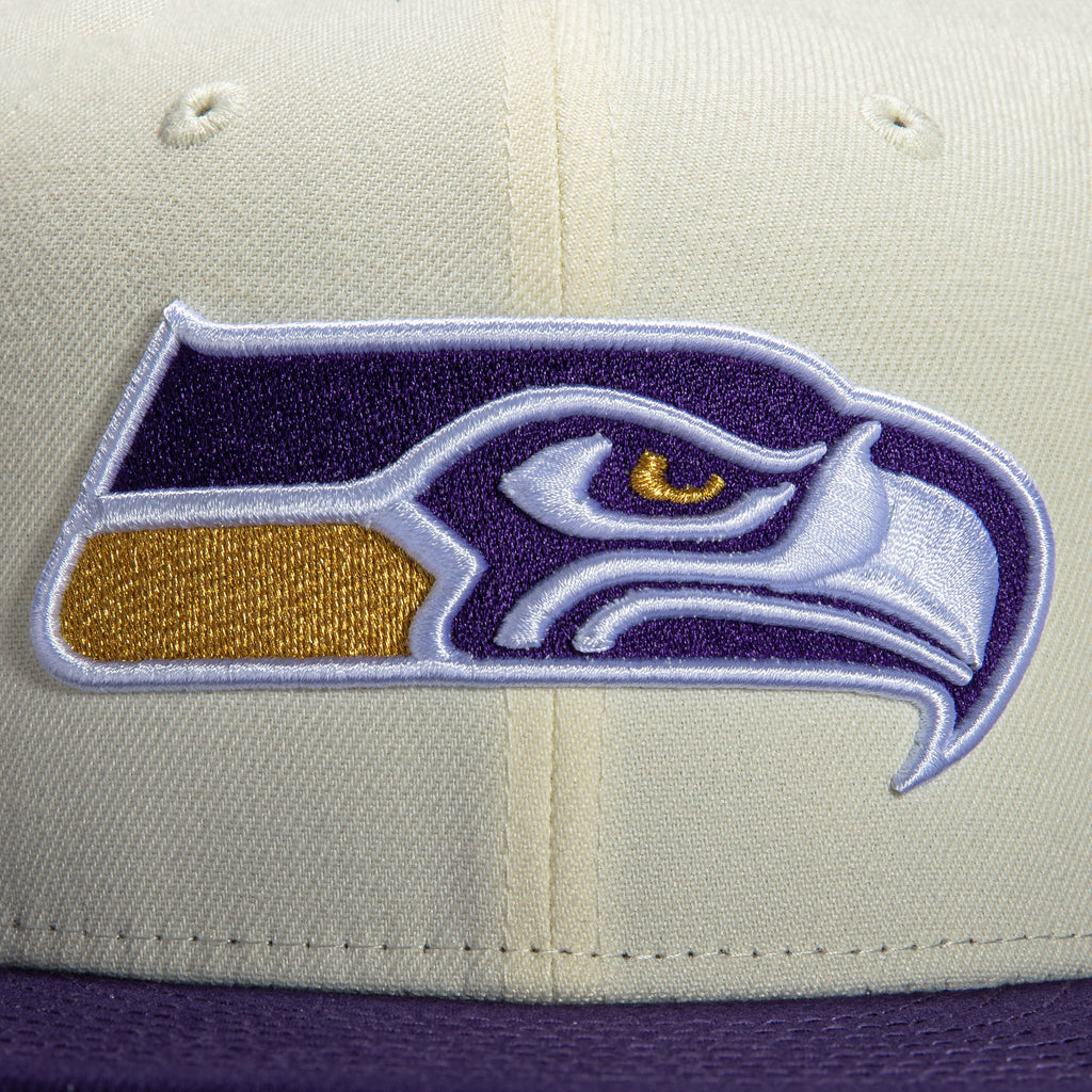 New Era Seattle Seahawks Chrome/Purple 10th Anniversary 59FIFTY Fitted Hat