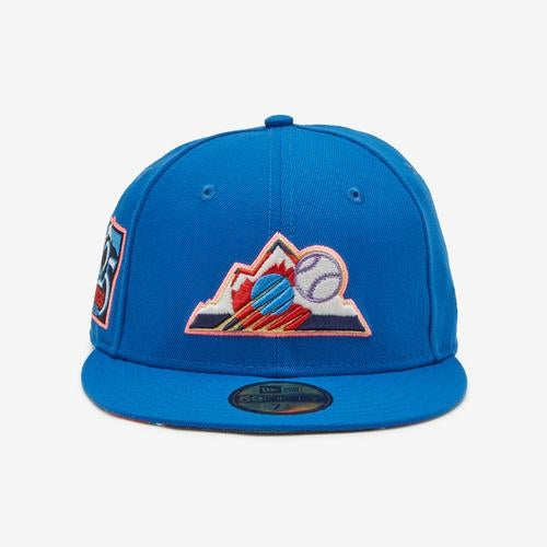 New Era Colorado Rockies 25th Anniversary Striped Under Brim With Side Patch 59FIFTY Fitted Hat