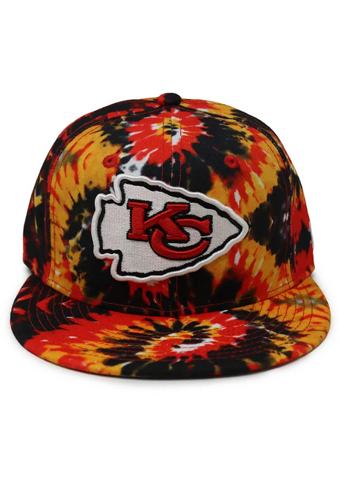 New Era Kansas City Chiefs Red/Black/orange Tie Dye 59FIFTY Fitted Hat