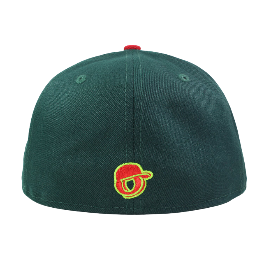 New Era The Red Tails Lawn Green/Scarlet 59FIFTY Fitted Hat