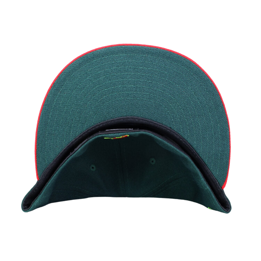 New Era The Red Tails Lawn Green/Scarlet 59FIFTY Fitted Hat