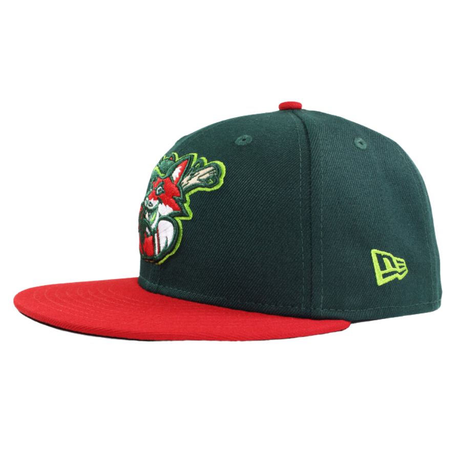 New Era The Red Tails Lawn Green/Scarlet 59FIFTY Fitted Hat