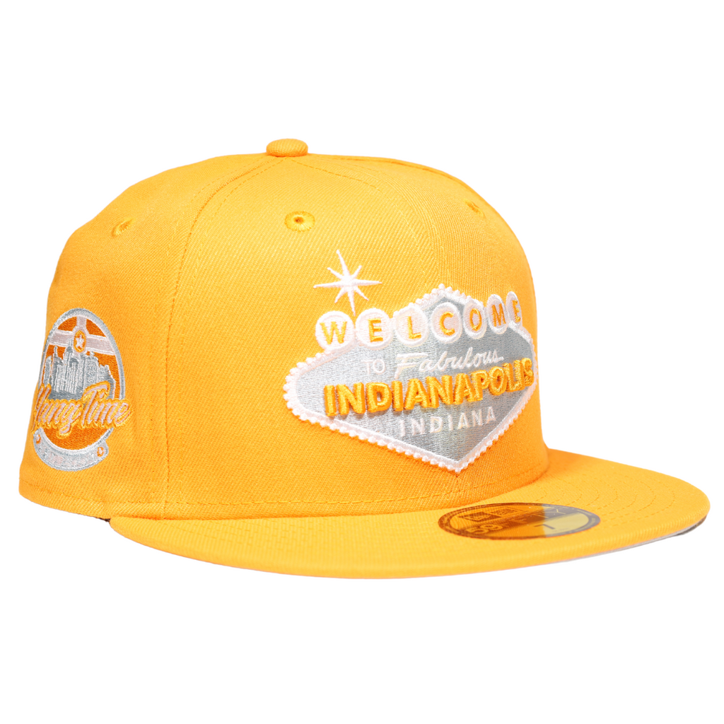 New Era Welcome to Indianapolis  Indy Hangtime City Tango Orange/Gray 59FIFTY Fitted Hat