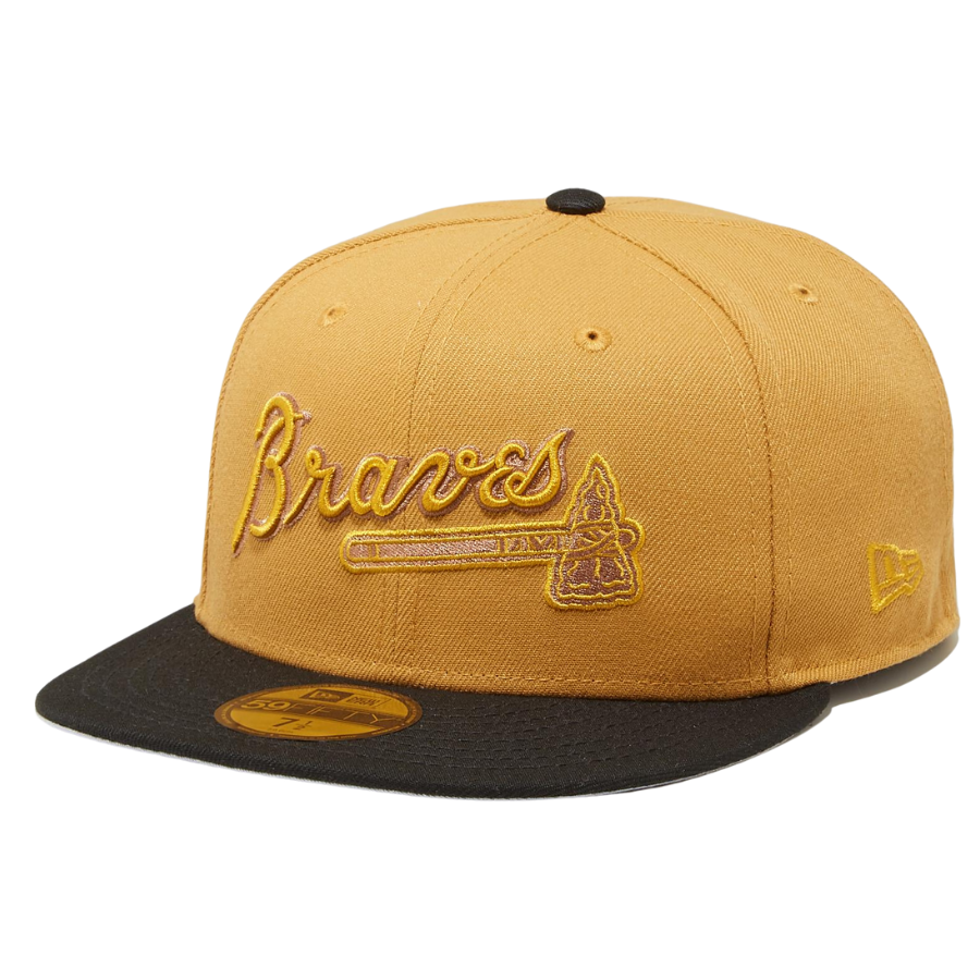 New Era x Eblens Atlanta Braves Panama Tan 59FIFTY Fitted Hat