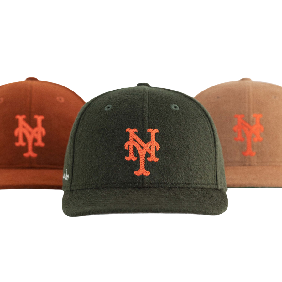 New Era x Aimé Leon Dore New York Mets Moleskin Rifle Green Low Profile 59FIFTY Fitted Hat