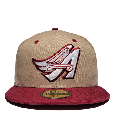 New Era Anaheim Angels Tan/Burgundy 59FIFTY Fitted Hat