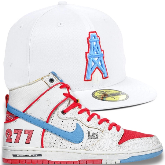 KTZ Houston Oilers Nfl 2 Tone White Team 59fifty Cap for Men