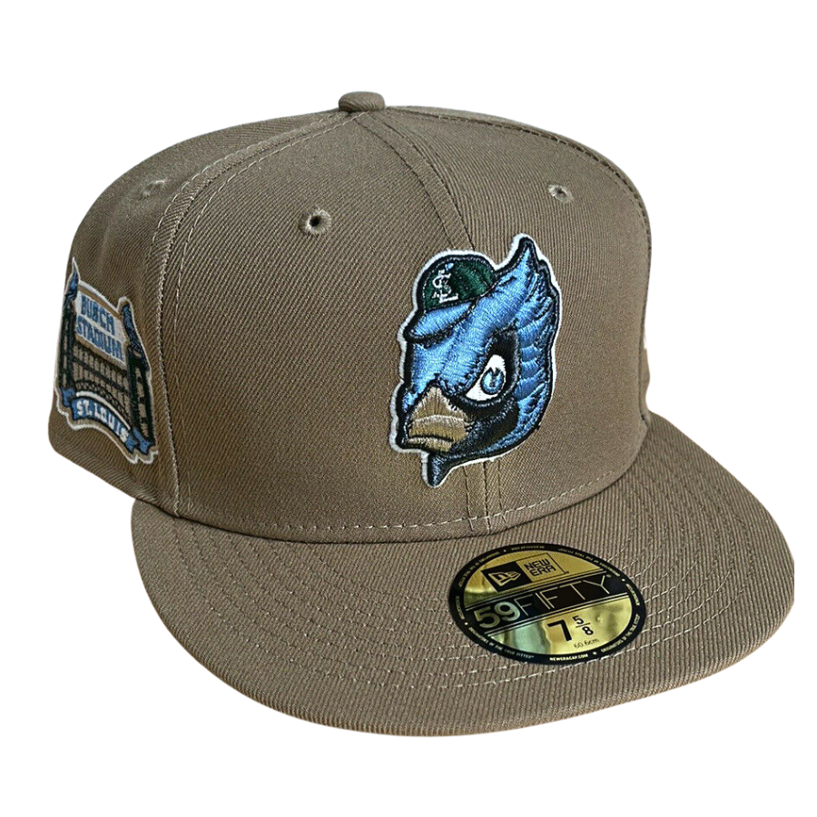 New Era St. Louis Cardinals Brown/Blue Busch Stadium Sky Blue Under Brim 59FIFTY Fitted Hat