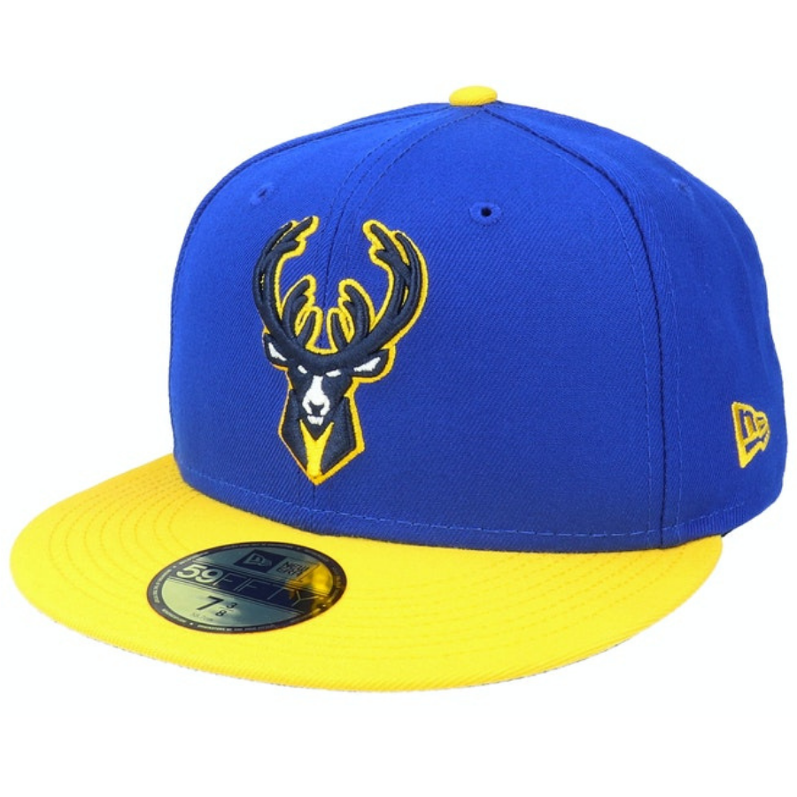 New Era Milwaukee Bucks Royal Blue/Yellow Colorpack 59FIFTY Fitted Hat
