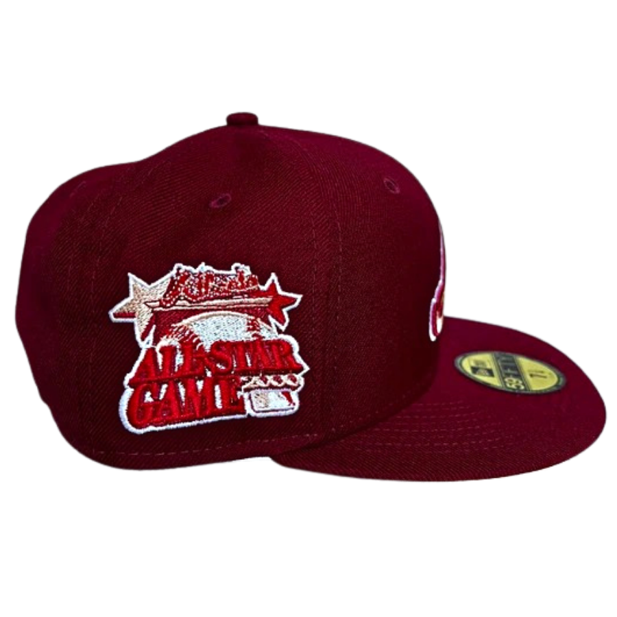 New Era Atlanta Braves Burgundy 2000 All-Star Game Peach UV 59FIFTY Fitted Hat