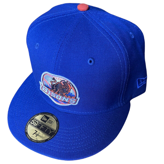 New Era Buffalo Bisons Royal Blue/Orange Grey Undervisor 59FIFTY Fitted Hat