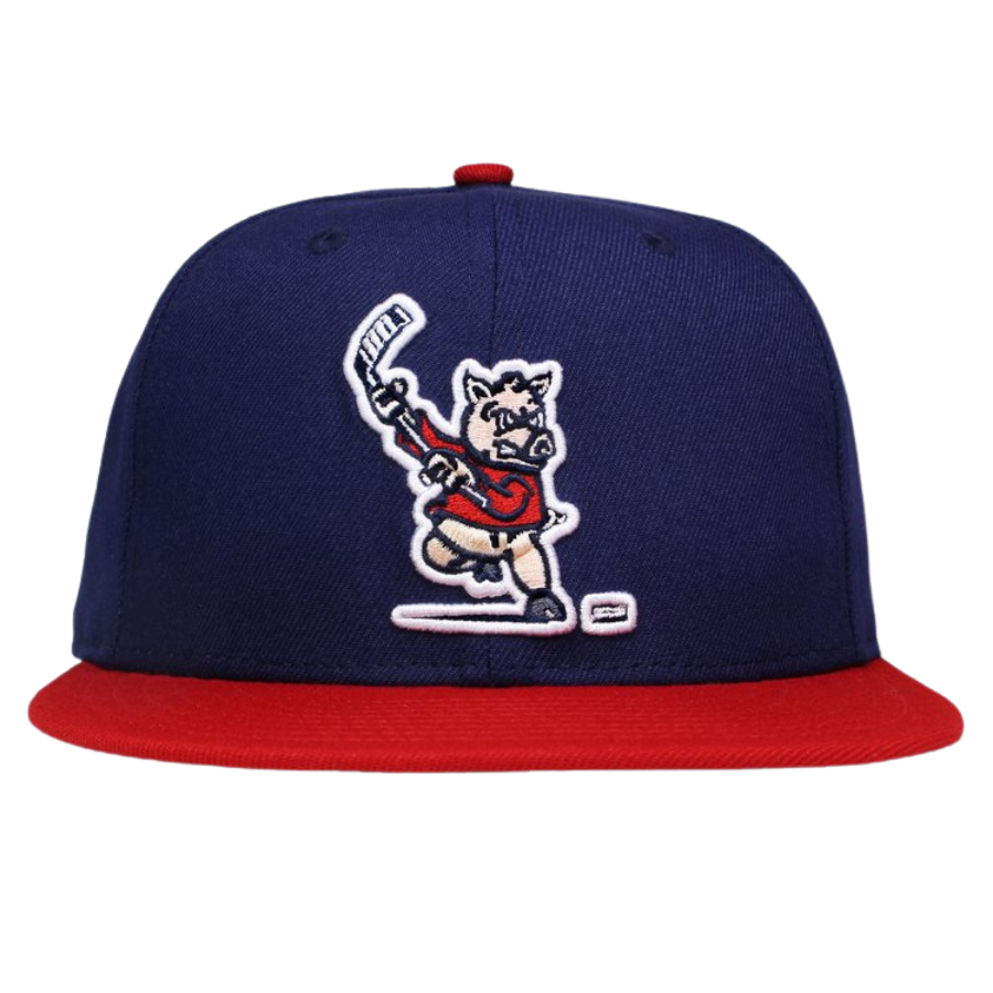 New Era The Puck Hog Royal/Red 59FIFTY Fitted Hat