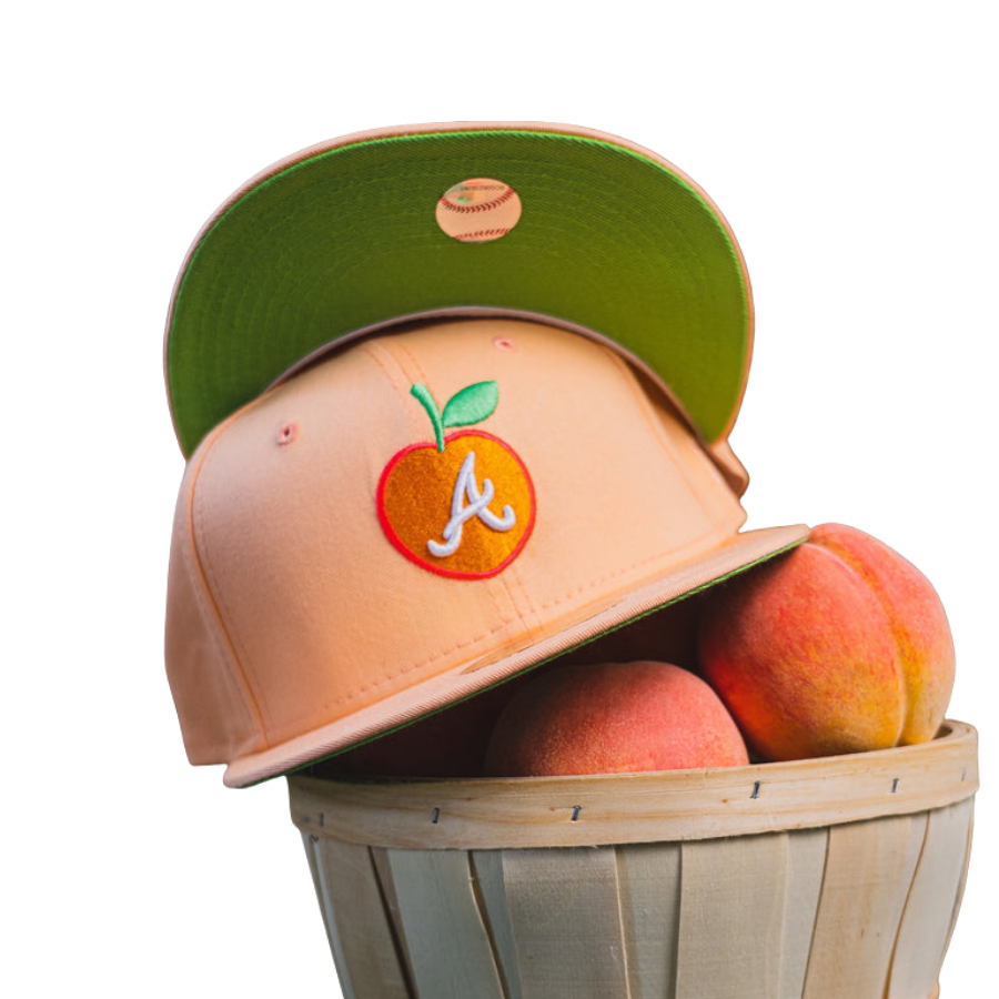 NEW ERA CAPS Atlanta Braves Peach Mint 59FIFTY Fitted Hat 70725280 -  Karmaloop