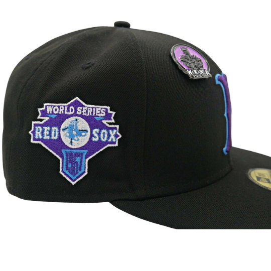 New Era Boston Red Sox Black/Purple Black Panther Wakanda 1967 World Series 59FIFTY Fitted Hat