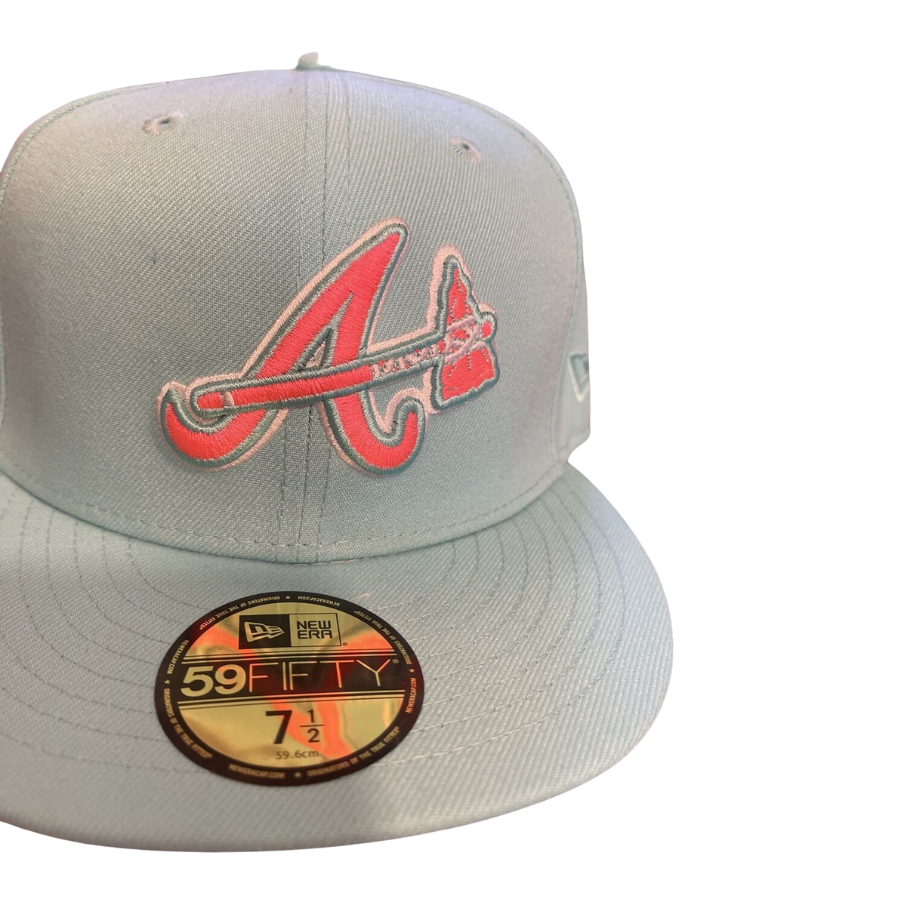 New Era Atlanta Braves Light Gray/Hot Pink 2000 All-Star Game 59FIFTY Fitted Hat