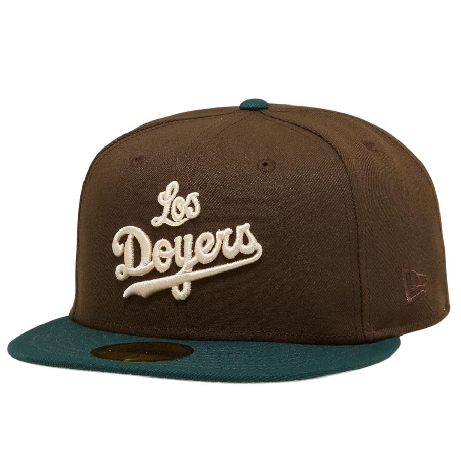 New Era x Eblens Los Doyers Walnut/Pine Green 59FIFTY Fitted Hat