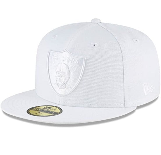 New Era Las Vegas Raiders White on White 59FIFTY Fitted Hat