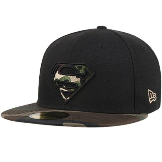 New Era Superman Black & Camouflage Marvel Comics 59FIFTY Fitted Hat