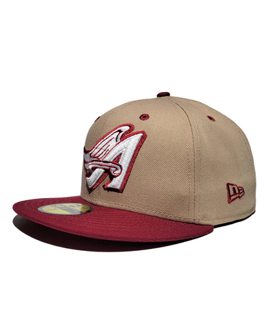 New Era Anaheim Angels Tan/Burgundy 59FIFTY Fitted Hat