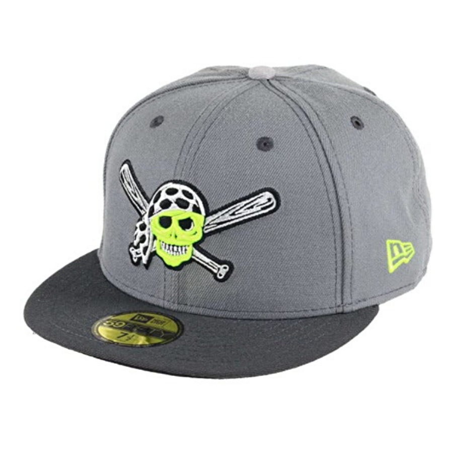 New Era Pittsburgh Pirates Skull Logo Grey/Black/Neon Green 59FIFTY Fitted Hat