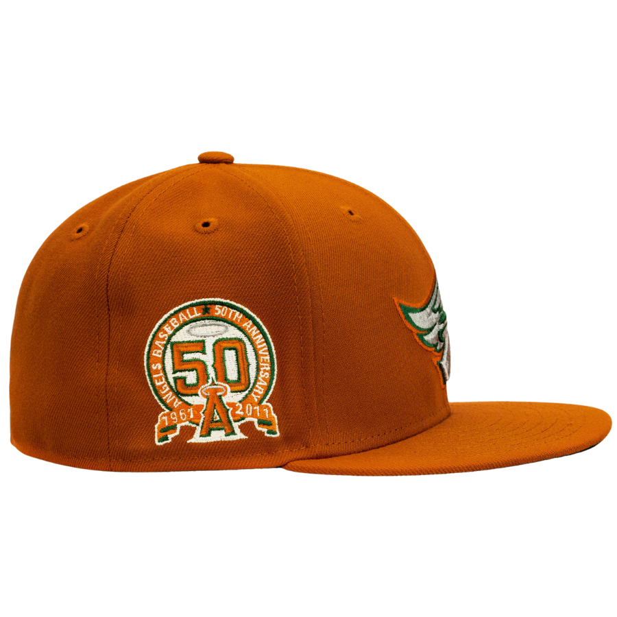 New Era x SP Anaheim Angels Rust Orange 2023 59FIFTY Fitted Hat