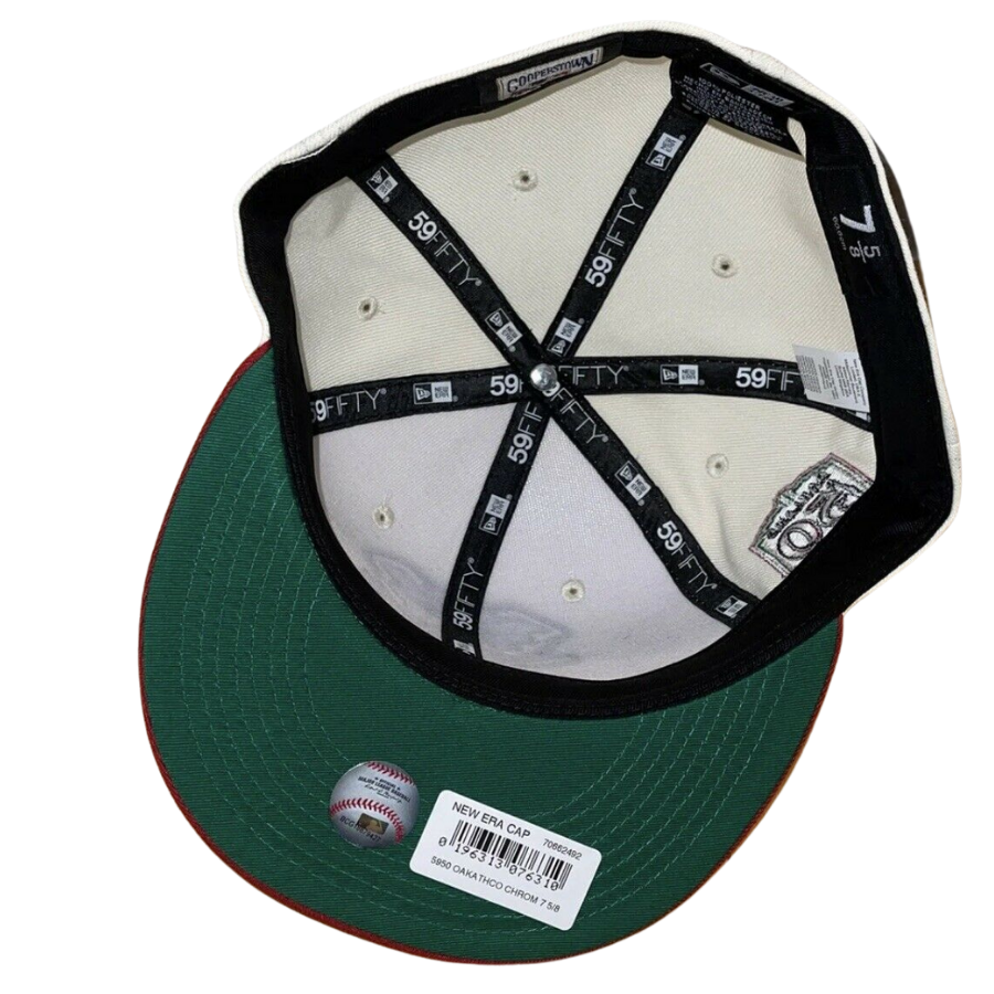 New Era Fitted Hat 7 7/8 MLB Club Oakland A's Stomper Exclusive Patch UV