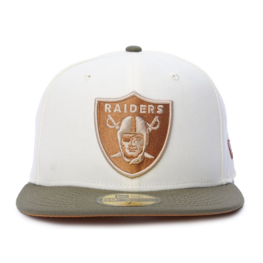 New Era Las Vegas Raiders Chrome/Olive 59FIFTY Fitted Cap