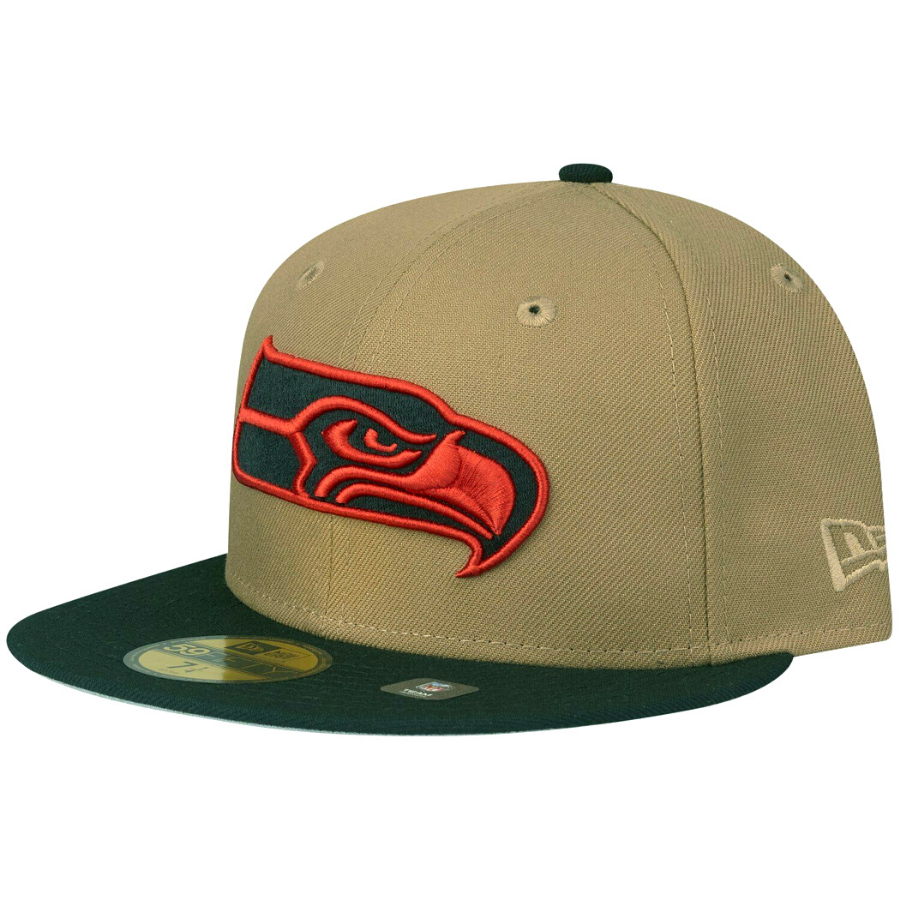 New Era Seattle Seahawks Khaki/Black/Red 59FIFTY Fitted Hat