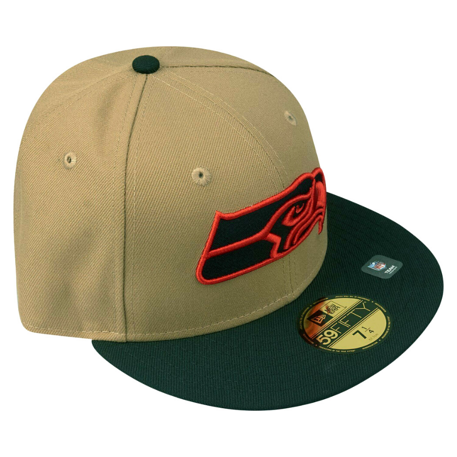 New Era Seattle Seahawks Khaki/Black/Red 59FIFTY Fitted Hat