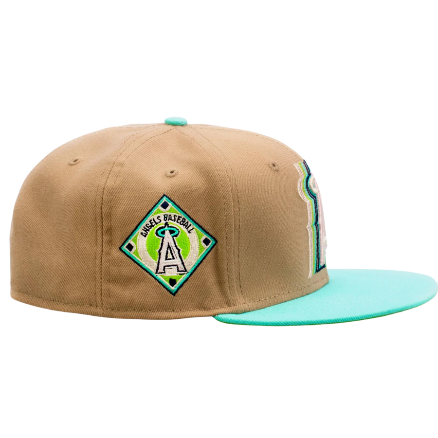 New Era x Shoe Palace Anaheim Angels 'Winter Wonderland' Beige/Mint 2023 59FIFTY Fitted Hat