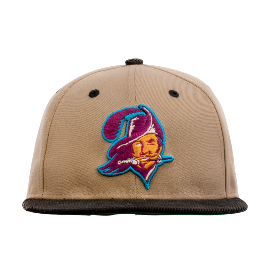 Tampa Bay Buccaneers New Era Dark Vegas Gold/Dark Pewter Bill And Green  Blue Bottom With Super Bowl XXXVII Game Patch On Side 59FIFTY Fitted Hat