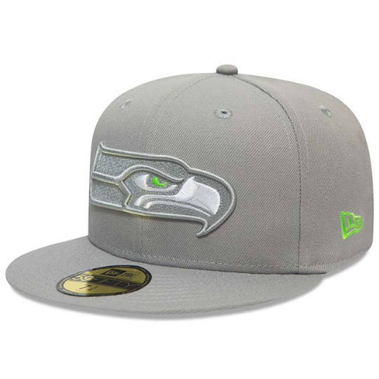 New Era Seattle Seahawks Grey Pop Elements 59FIFTY Fitted Hat