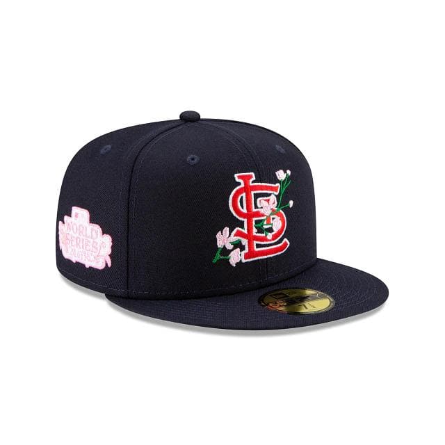 Pink St. Louis Cardinals Icy Blue Bottom Double Birds Side Patch New Era  59Fifty Fitted