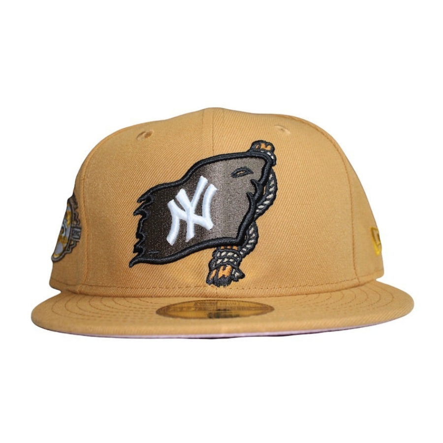 New Era New York Yankees Panama Tan Flag Front logo 100th Anniversary Patch 59FIFTY Fitted Hat