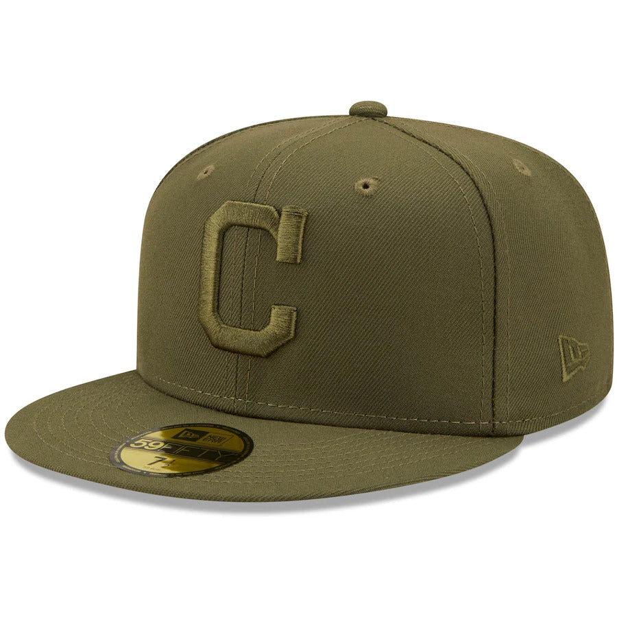 New Era Cleveland Indians Olive Color Pack 59FIFTY Fitted Hat