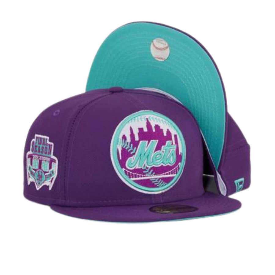 Men's New Era White/Purple New York Mets 50th Anniversary Grape