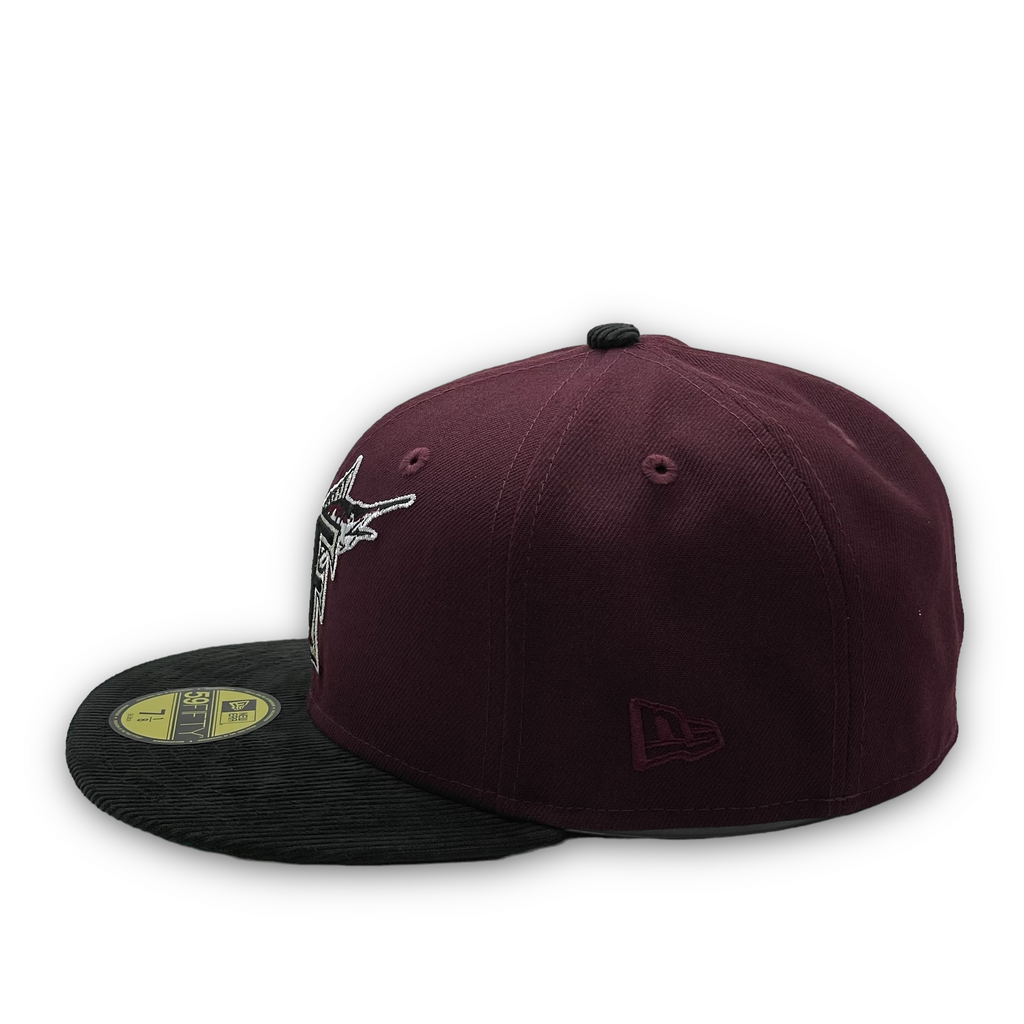 New Era Florida Marlins 25th Anniversary Maroon/Black Corduroy 59FIFTY Fitted Hat