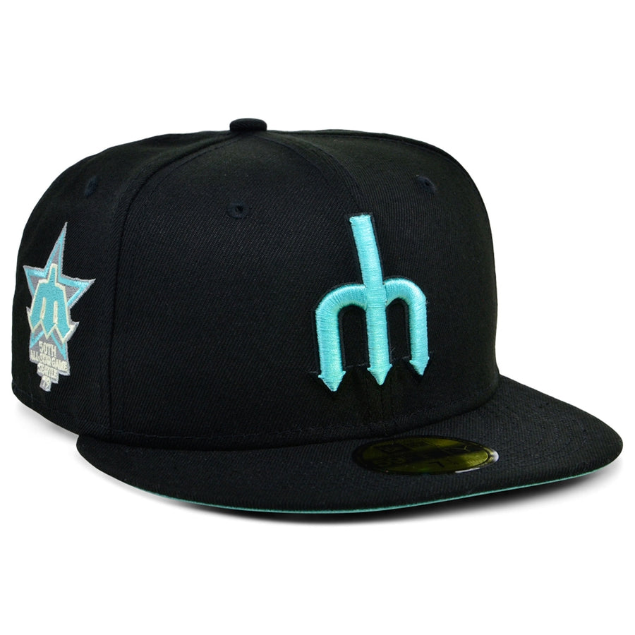 New Era x Lids HD Seattle Mariners Black/Mint 2022 59FIFTY Fitted Cap