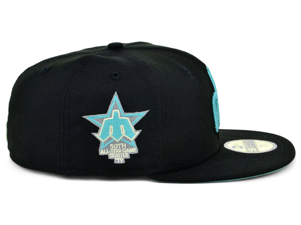 New Era x Lids HD Seattle Mariners Black/Mint 2022 59FIFTY Fitted Cap