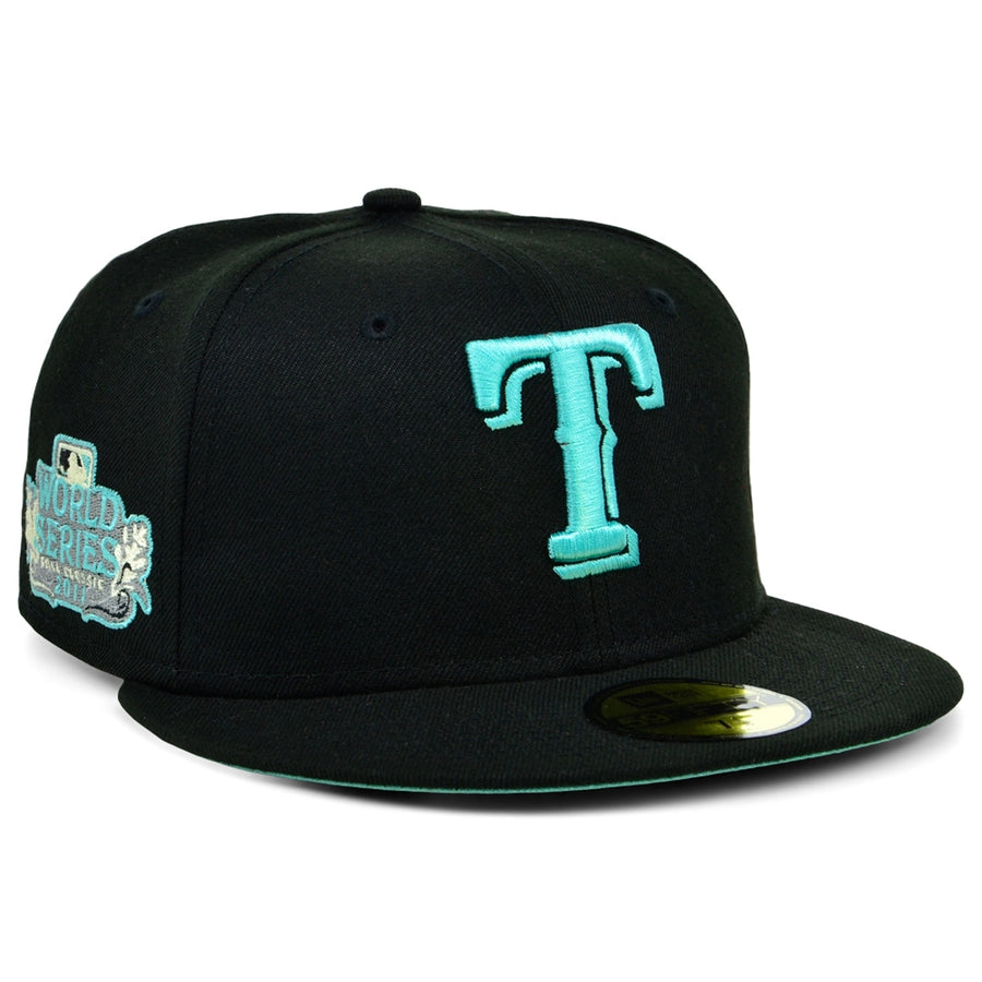 New Era x Lids HD Texas Rangers Black/Mint 2022 59FIFTY Fitted Cap