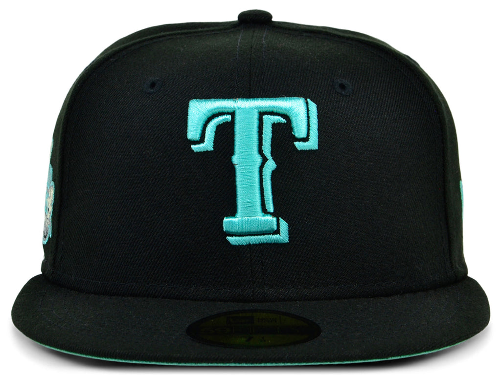 New Era x Lids HD Texas Rangers Black/Mint 2022 59FIFTY Fitted Cap